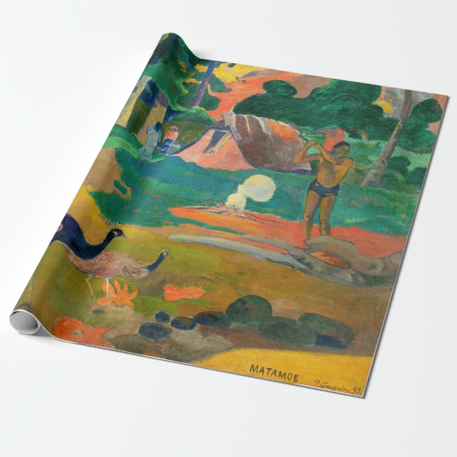 Papel De Regalo Paul Gauguin - Paisaje con Peacocks / Matamoe (Desenrollado)