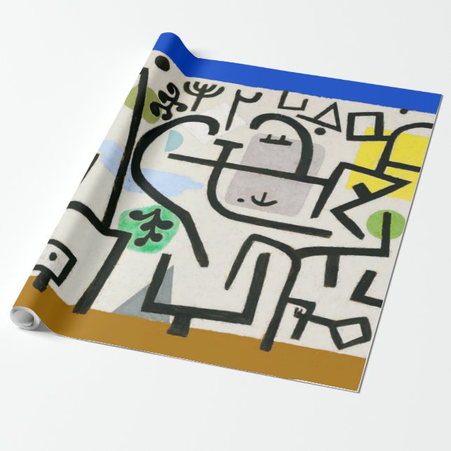 Papel De Regalo Paul Klee Rich Harbor Abstrae Expressionismo (Desenrollado)