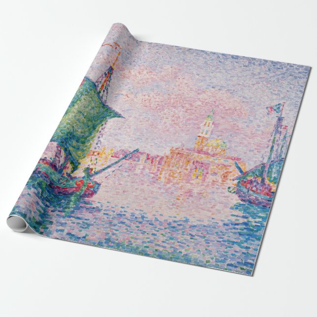 Papel De Regalo Paul Signac - Venecia, la nube rosa (Desenrollado)