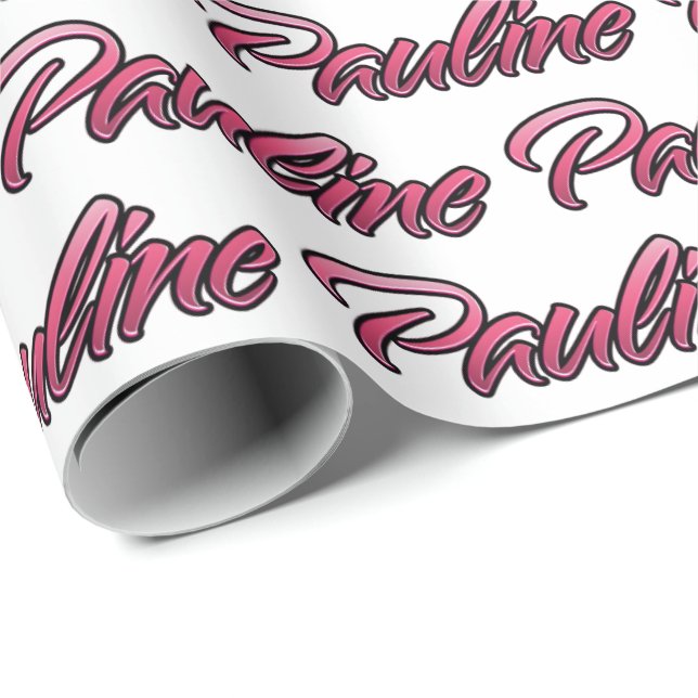 Papel De Regalo Pauline faded pink personalisiertes Geschenkpapier (Esquina del rollo)