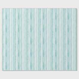 Papel De Regalo Pauta de franja vertical acuarela acuática costera
