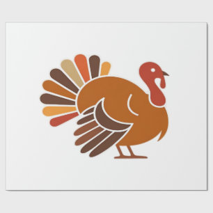 Papel De Regalo Pavo de Acción de Gracias Retro � Diseño de Cosech