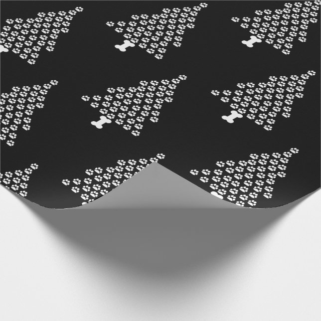 Papel De Regalo Paw Imprimir árbol de Navidad (Esquina)