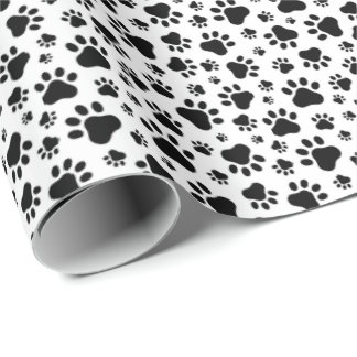 Papel De Regalo Paw Prints Gift Wrapping Paper