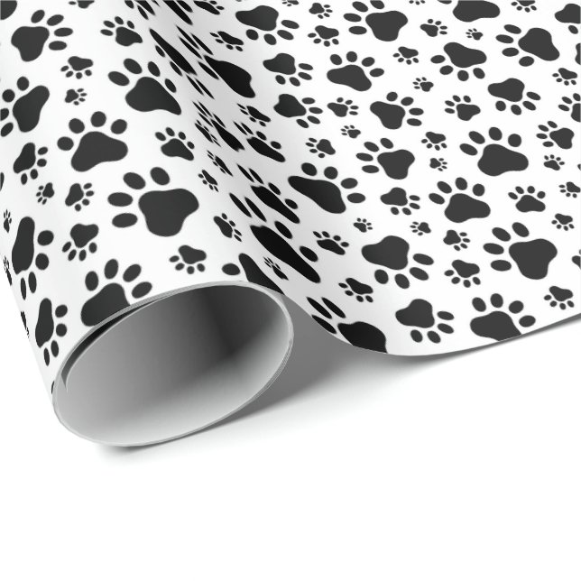 Papel De Regalo Paw Prints Gift Wrapping Paper (Esquina del rollo)