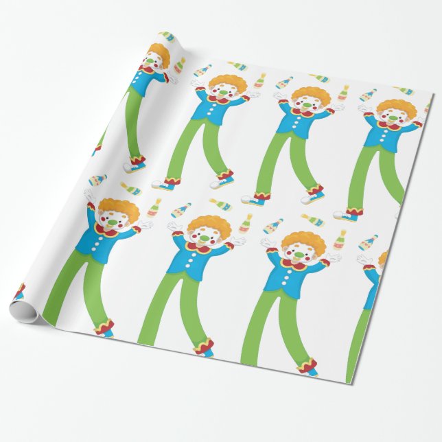 Papel De Regalo Payaso abrumador (Desenrollado)
