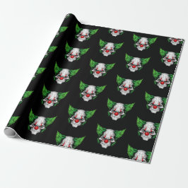 Papel De Regalo Payaso asustadizo con los ojos fantasmagóricos