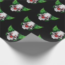 Papel De Regalo Payaso asustadizo con los ojos fantasmagóricos