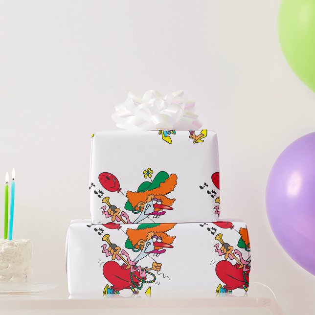 Papel De Regalo Payaso Femenino Gracioso (Subido por el creador)