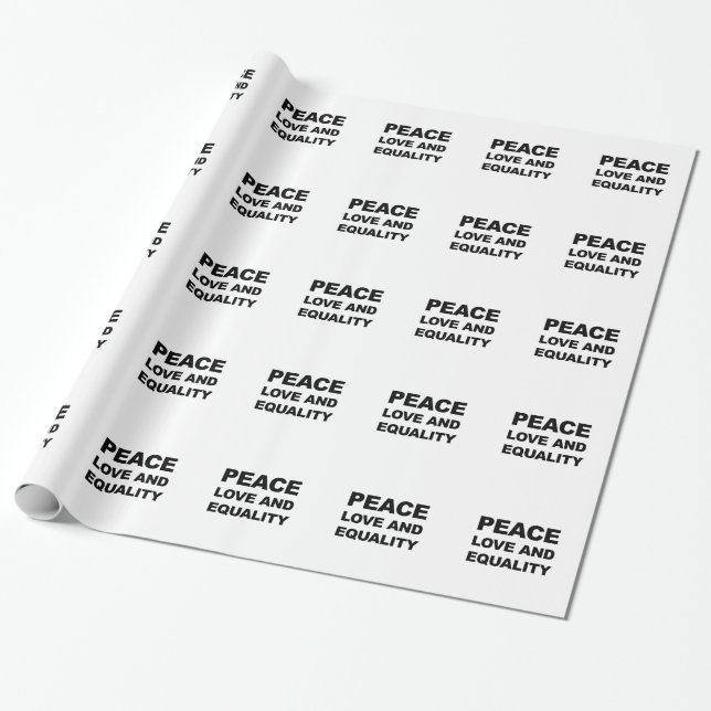 PAPEL DE REGALO PAZ, AMOR E IGUALDAD (Desenrollado)