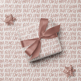 Papel De Regalo Paz amor esperanza alegría simple y neutral