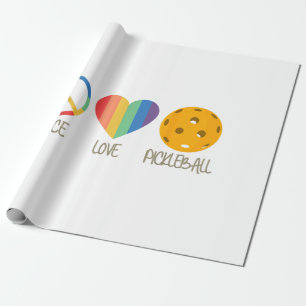 Papel De Regalo Paz Amor Pickleball 