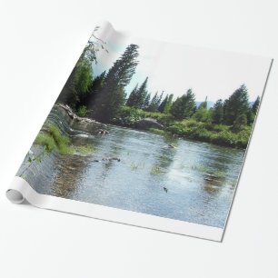 Papel De Regalo paz de la naturaleza - río claro, árboles...