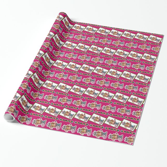 Papel De Regalo Paz de Santa del Hippie (Desenrollado)