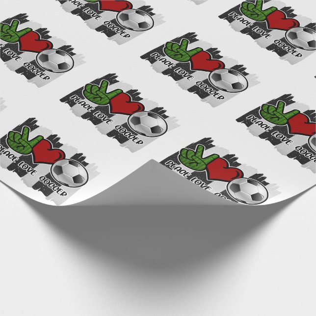 Papel De Regalo Paz en el fútbol y amor (Esquina)
