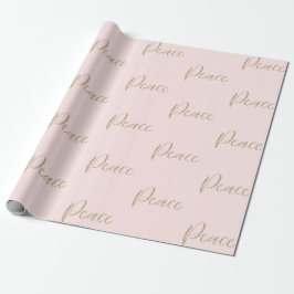 Papel De Regalo Paz Purpurina Rubor Pink Gold Luxe