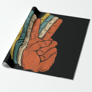 Papel De Regalo Paz Retro Vintage Hippie 60's 70's