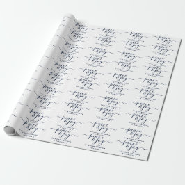 Papel De Regalo Paz Y Alegría Tipografía Navidades modernos