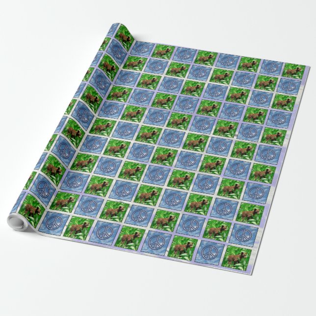 Papel De Regalo Peace Bear Wrapping Paper (Desenrollado)