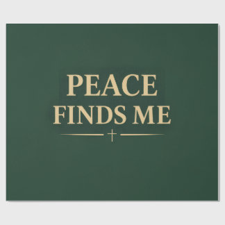 Papel De Regalo Peace Finds Me Christian Faith Design
