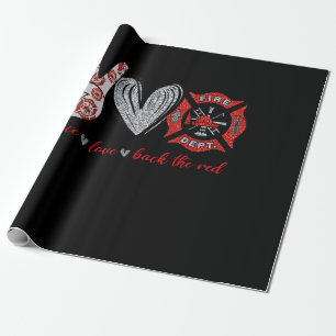 Papel De Regalo Peace Love Back Red Gracioso regalo de amante de