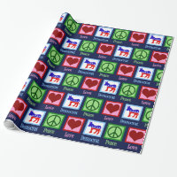 Peace Love Democrat Donkey Cute