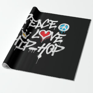 Papel De Regalo Peace Love Hip Hop Dance