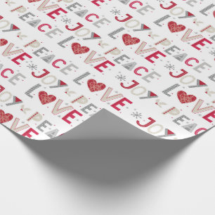 Papel De Regalo Peace Love Joy