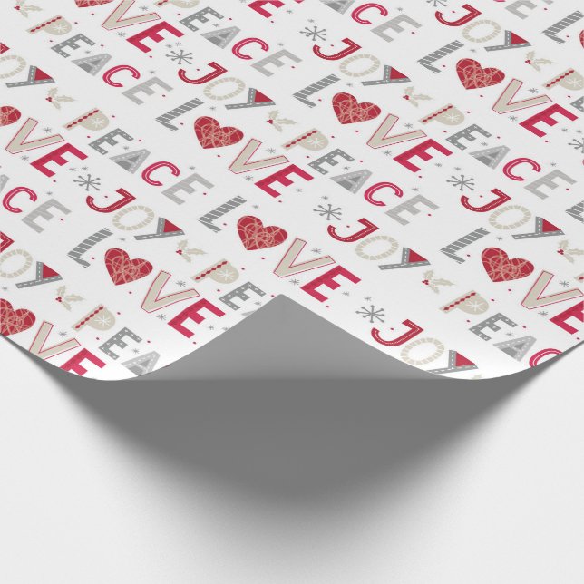 Papel De Regalo Peace Love Joy (Esquina)