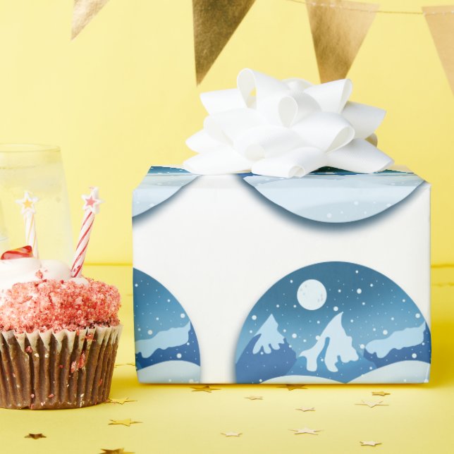 Papel De Regalo Peaceful Frosted Landscape (Fiesta de cumpleaños )