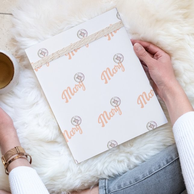 Papel De Regalo Peach Fuzz Bliss: La mejor Mamá para envolver pape (Subido por el creador)