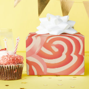 Papel De Regalo Peach Fuzz Resumen Patrón de Frutas Botánicas 5