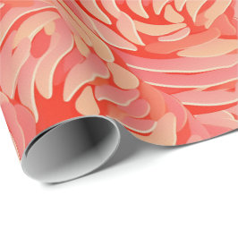 Papel De Regalo Peach Fuzz Resumen Patrón de Fruto Botánico 14
