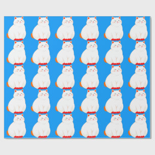 Papel De Regalo Peaches, el Gato Sonriente