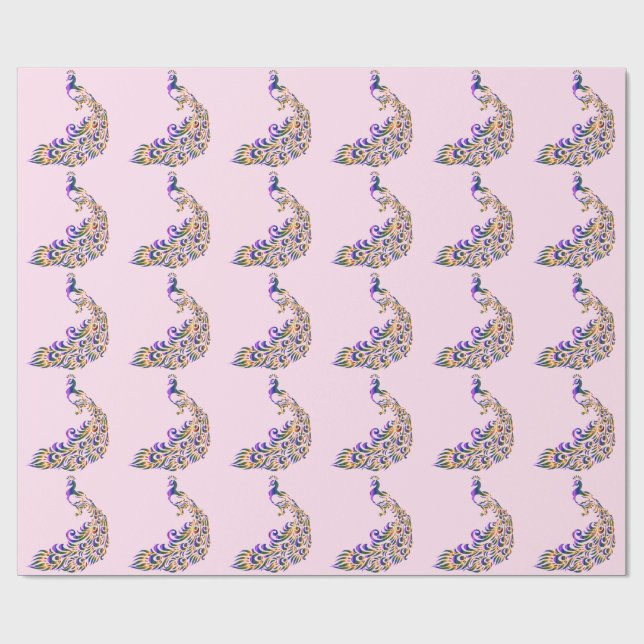Papel De Regalo Peacocks de bonito (Superficie plana)