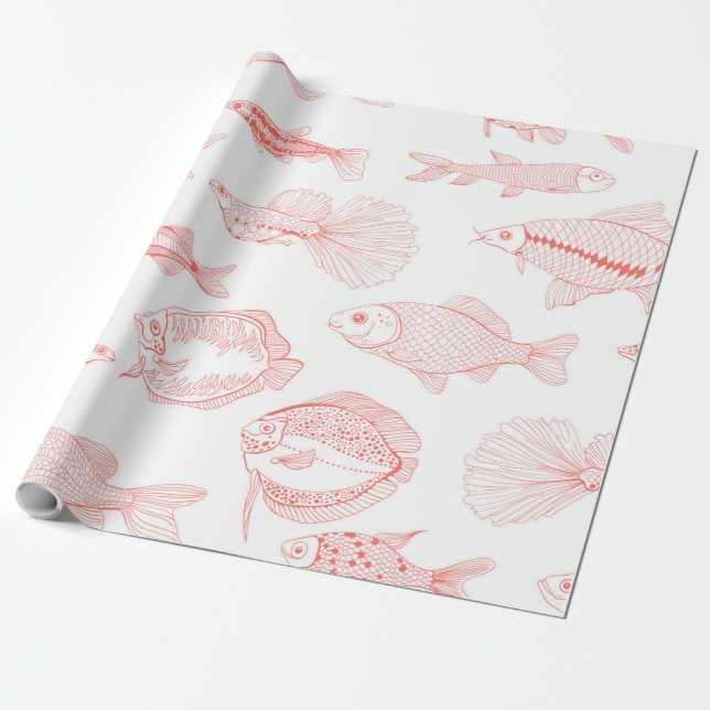 Papel De Regalo Peces (Desenrollado)