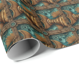 Papel De Regalo Peces Steampunk 1 de 3 PP 574