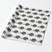Peces tropicales Vintage Dibujo Blue Gold Tissue P