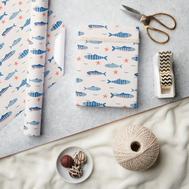 Papel De Regalo Pecesitos (Artesanía)