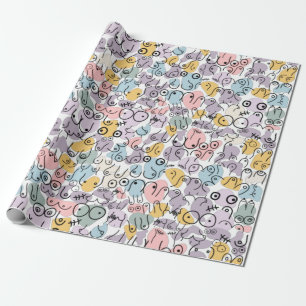 Papel De Regalo pechos pastel