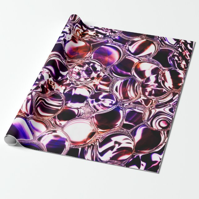 Papel De Regalo ¿Pedra semi・ou bolhas de vidro? (Desenrollado)