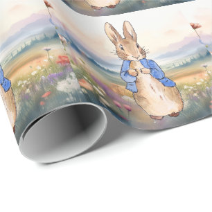 Papel De Regalo Pedro el campo de la flor silvestre Rabbit