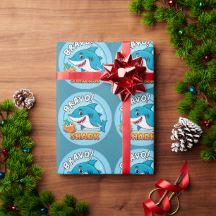 Papel De Regalo Pegatina Bravo, Pegatinas de tiburones
