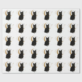 Papel De Regalo Pegatina de gato negro