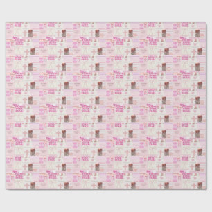 Papel De Regalo Pegatina Fiel Rosa