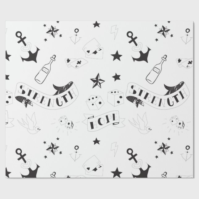 Papel De Regalo Pegatinas de Tattoo Flash Hope (Superficie plana)
