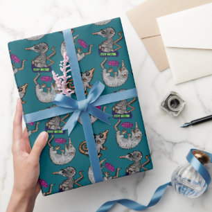 Papel De Regalo pegatinas tontos de opossum