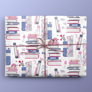 Papel De Regalo Película de cuento de hadas de libros blanco