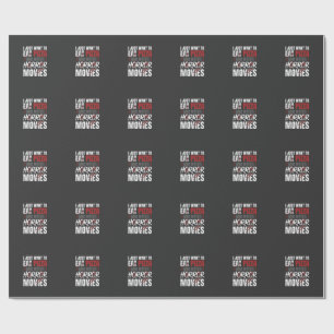 Papel De Regalo Películas de terror de pizza Diseño de Halloween_1