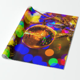 Papel De Regalo Pelota amarilla, luces brillantes